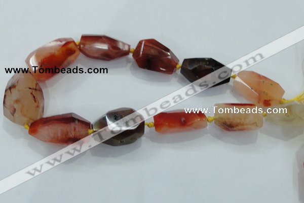 CNG393 15.5 inches 20*28mm – 25*40mm faceted nuggets agate beads