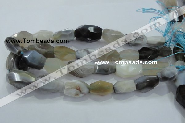 CNG395 15.5 inches 15*25mm – 22*30mm faceted nuggets agate beads