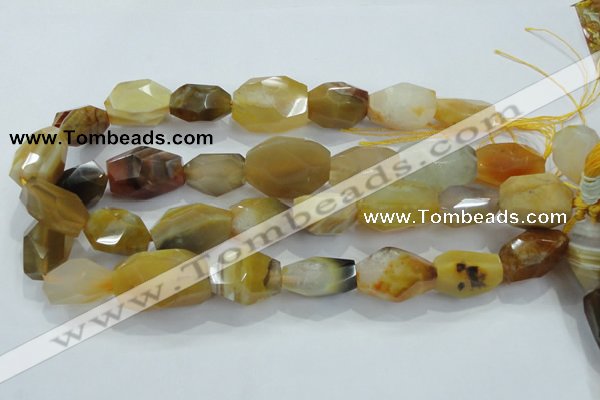 CNG396 15.5 inches 15*25mm – 22*30mm faceted nuggets agate beads