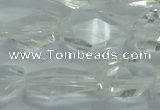 CNG402 15.5 inches 15*20mm faceted nuggets white crystal beads