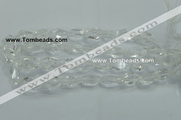 CNG402 15.5 inches 15*20mm faceted nuggets white crystal beads