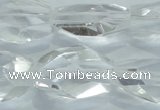 CNG403 15.5 inches 18*30mm faceted nuggets white crystal beads