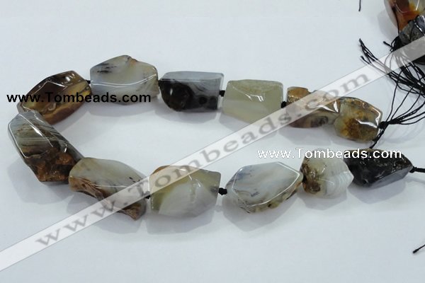 CNG413 15.5 inches 18*20mm - 25*35mm nuggets agate gemstone beads