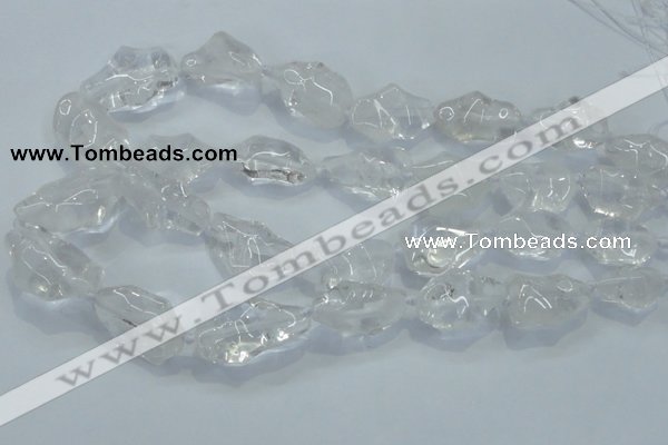 CNG421 15.5 inches 15*20mm - 18*28mm nuggets white crystal beads