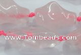 CNG422 15.5 inches 15*20mm - 22*34mm nuggets rose quartz beads