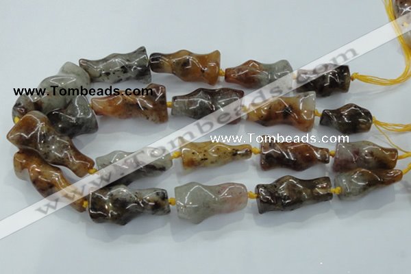 CNG425 15.5 inches 20*30mm - 20*45mm nuggets colorfull-phantom beads