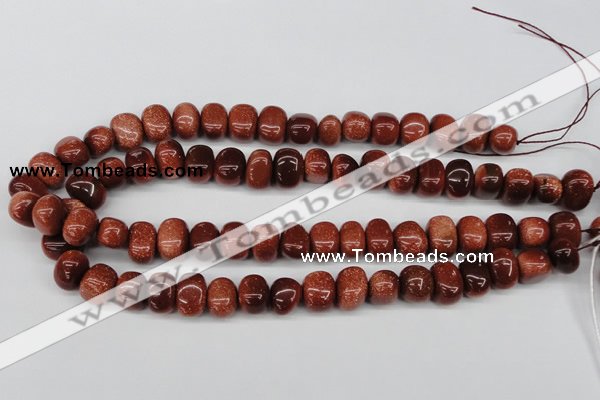 CNG43 15.5 inches 11*15mm nuggets goldstone gemstone beads