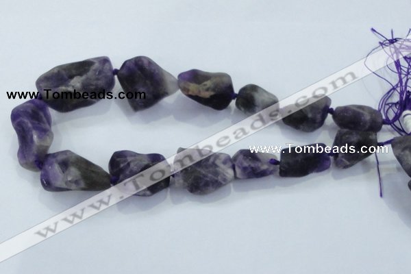 CNG435 15.5 inches 15*20mm – 20*32mm nuggets amethyst beads