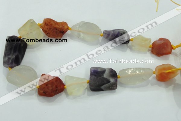 CNG438 15.5 inches 18*20mm – 25*35mm nuggets mixed gemstone beads