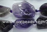 CNG441 15.5 inches 13*18mm – 18*28mm nuggets amethyst beads