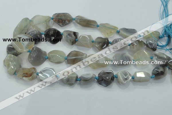 CNG442 15.5 inches 12*16mm – 20*25mm nuggets agate gemstone beads