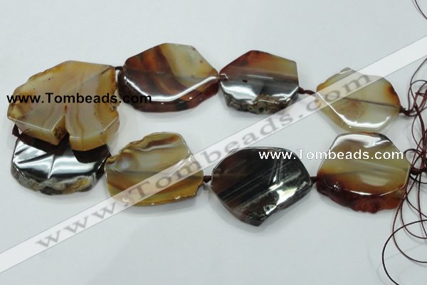 CNG455 15.5 inches 28*32mm - 40*55mm nuggets agate gemstone beads