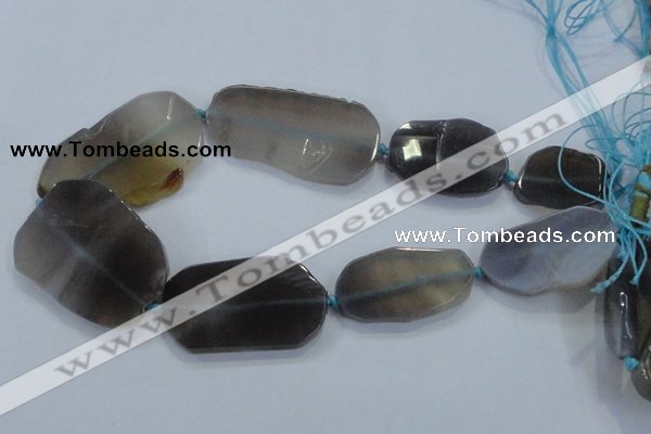 CNG458 15.5 inches 20*30mm - 40*60mm nuggets agate gemstone beads