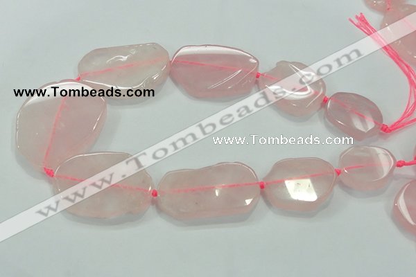 CNG460 15.5 inches 20*30mm - 45*55mm nuggets rose quartz beads