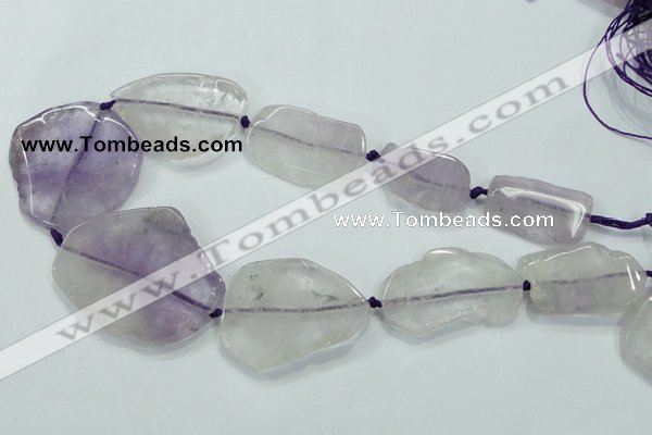 CNG461 15.5 inches 20*30mm - 45*58mm nuggets amethyst beads