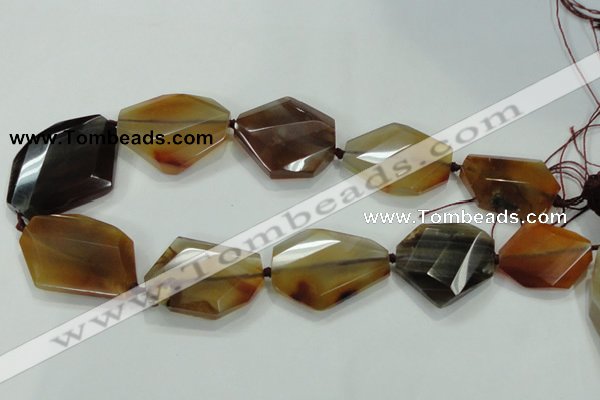 CNG470 15.5 inches 20*30mm - 28*45mm faceted nuggets agate beads