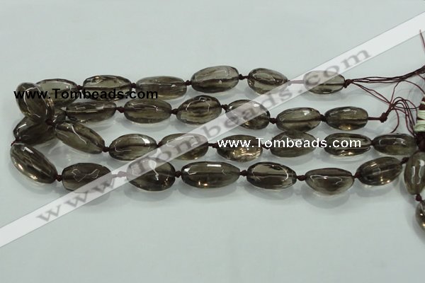 CNG475 15.5 inches 15*20mm - 25*35mm faceted nuggets smoky quartz beads