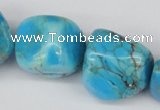 CNG48 15.5 inches 20*25mm nuggets dyed turquoise gemstone beads