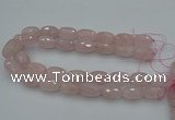 CNG5004 15.5 inches 15*25mm faceted rice rose quartz beads