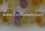 CNG5014 15.5 inches 6*10mm - 13*18mm nuggets amethyst & citrine beads