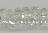 CNG5022 15.5 inches 6*8mm - 10*14mm faceted nuggets white crystal beads