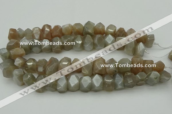 CNG5055 15.5 inches 13*18mm - 15*20mm faceted nuggets moonstone beads