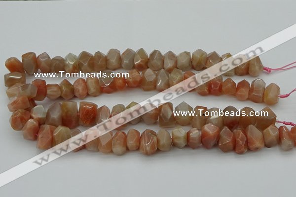 CNG5058 15.5 inches 10*14mm - 12*16mm faceted nuggets sunstone beads