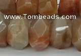 CNG5060 15.5 inches 15*20mm - 16*25mm faceted nuggets sunstone beads