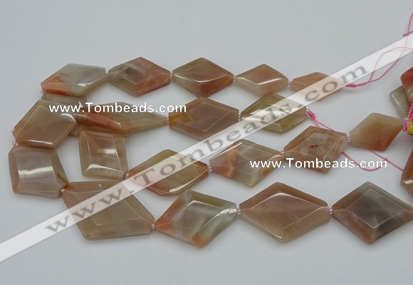 CNG5064 15.5 inches 20*30mm - 35*45mm faceted freeform sunstone beads