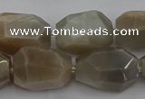 CNG5089 15.5 inches 13*18mm - 15*25mm faceted nuggets sunstone beads