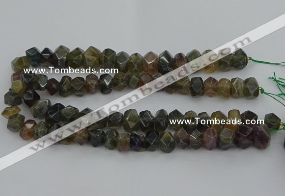 CNG5097 15.5 inches 10*14mm - 12*16mm faceted nuggets fluorite beads