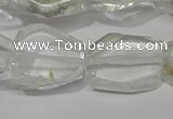 CNG5100 15.5 inches 14*20mm - 18*25mm freeform white crystal beads