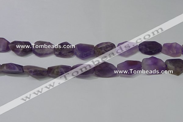 CNG5118 15.5 inches 14*20mm - 18*25mm freeform matte amethyst beads