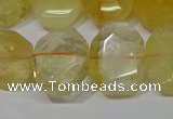 CNG5129 15.5 inches 15*18mm - 15*20mm faceted freeform citrine beads