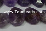 CNG5132 15.5 inches 15*18mm - 15*20mm faceted freeform amethyst beads