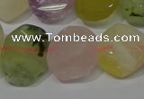 CNG5137 15.5 inches 15*18mm - 15*20mm faceted freeform mixed quartz beads