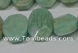 CNG5140 15.5 inches 15*18mm - 15*20mm faceted freeform amazonite beads