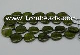 CNG5167 15.5 inches 16*22mm - 30*35mm freeform green gemstone beads