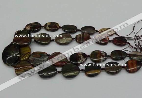 CNG5169 15.5 inches 16*22mm - 30*35mm freeform tiger iron beads