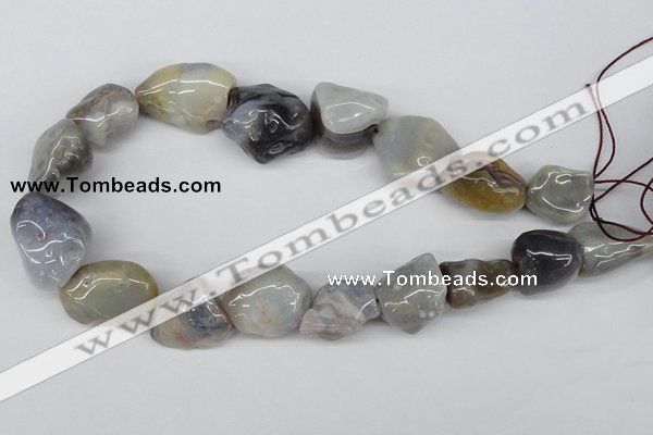 CNG52 15.5 inches 24*30mm nuggets botswana agate gemstone beads