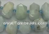 CNG5217 15.5 inches 12*16mm - 15*20mm faceted nuggets aquamarine beads