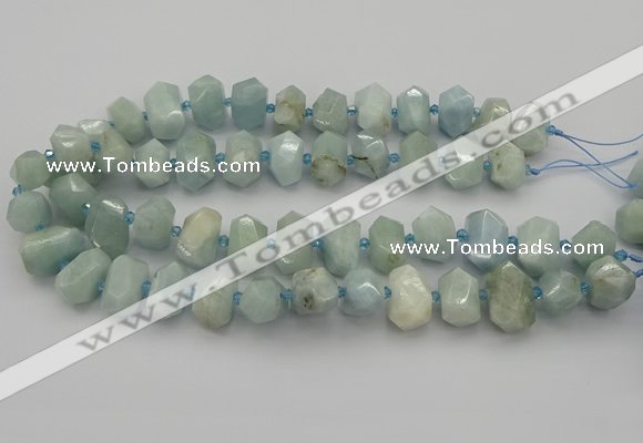 CNG5217 15.5 inches 12*16mm - 15*20mm faceted nuggets aquamarine beads