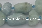 CNG5230 15.5 inches 12*16mm - 15*25mm faceted nuggets aquamarine beads