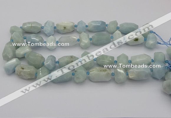 CNG5230 15.5 inches 12*16mm - 15*25mm faceted nuggets aquamarine beads