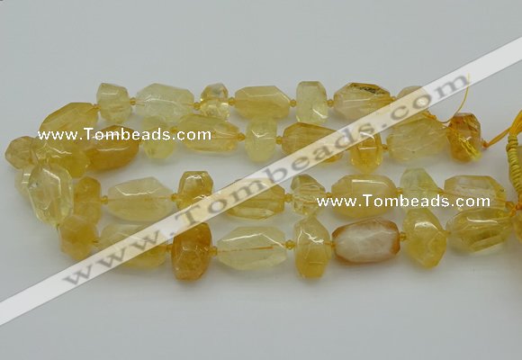 CNG5232 15.5 inches 12*16mm - 15*25mm faceted nuggets citrine beads