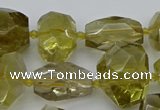 CNG5236 15.5 inches 13*18mm - 18*25mm faceted nuggets lemon quartz beads