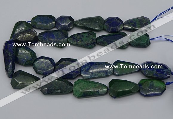 CNG5257 15.5 inches 20*25mm - 25*40mm faceted freeform chrysocolla beads