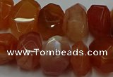 CNG5262 10*14mm - 13*18mm faceted nuggets red botswana agate beads