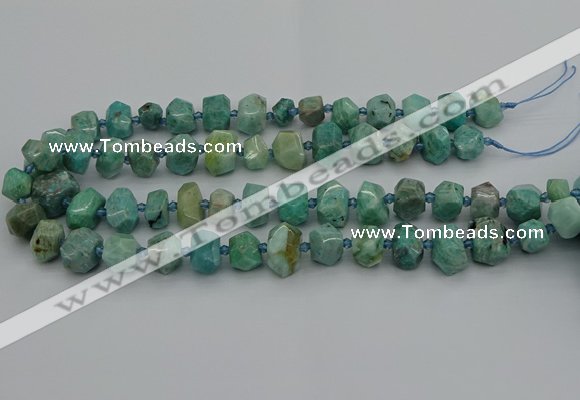 CNG5270 15.5 inches 8*12mm - 12*16mm faceted nuggets amazonite beads