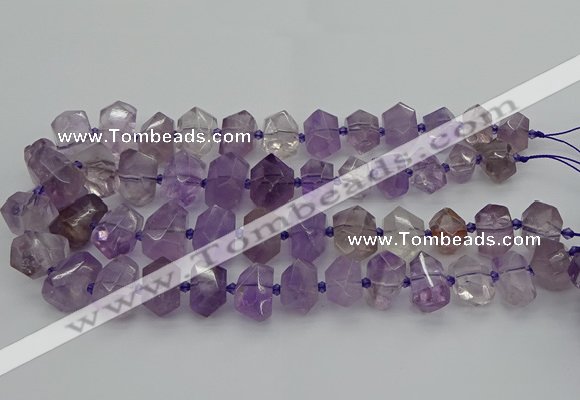 CNG5273 15.5 inches 12*16mm - 15*20mm faceted nuggets amethyst beads